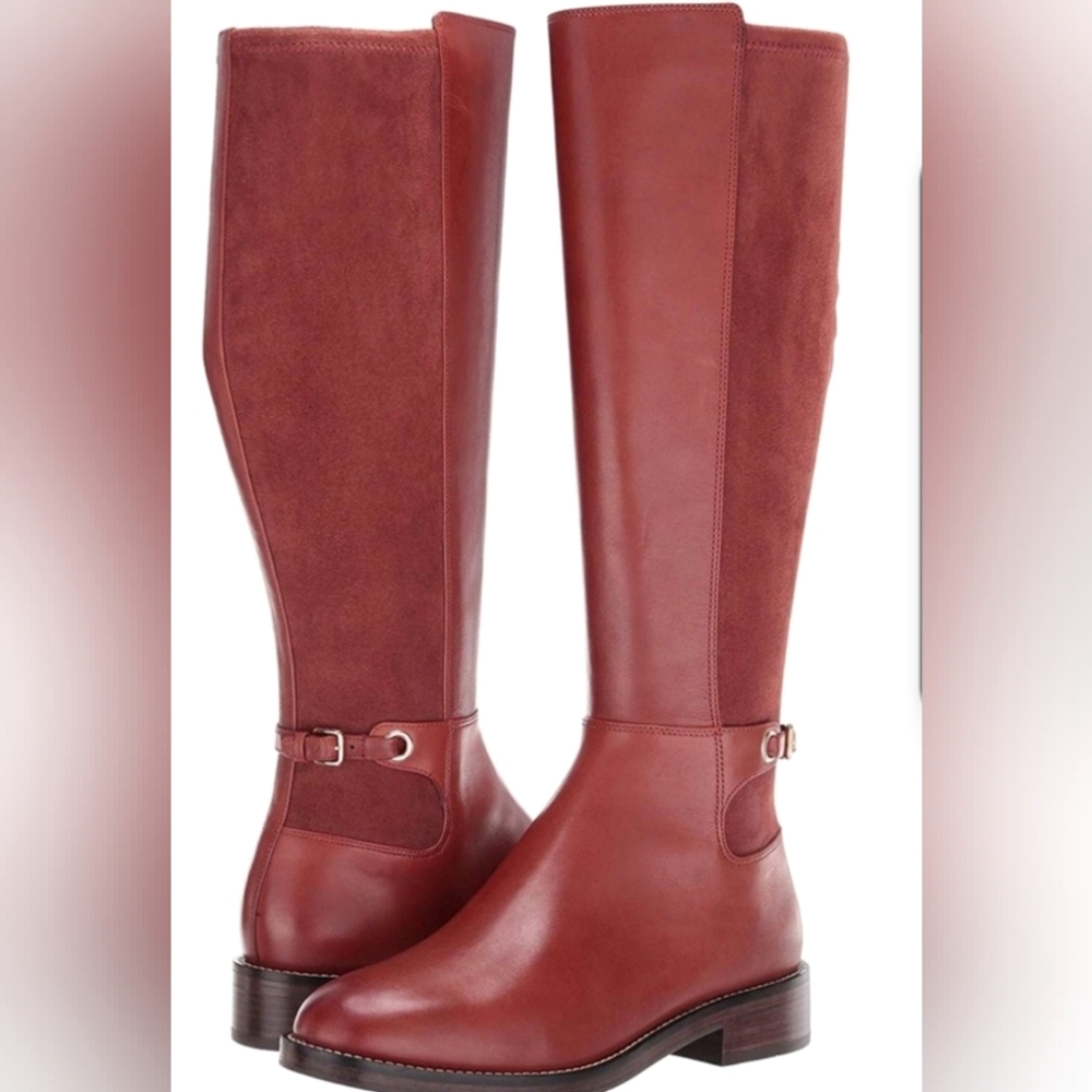 Excellent condition! Cole Haan brown leather riding boots